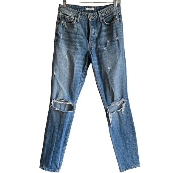 Grlfrnd Jeans Womens 26 Denim Karolina High Rise Skinny Ripped Distressed